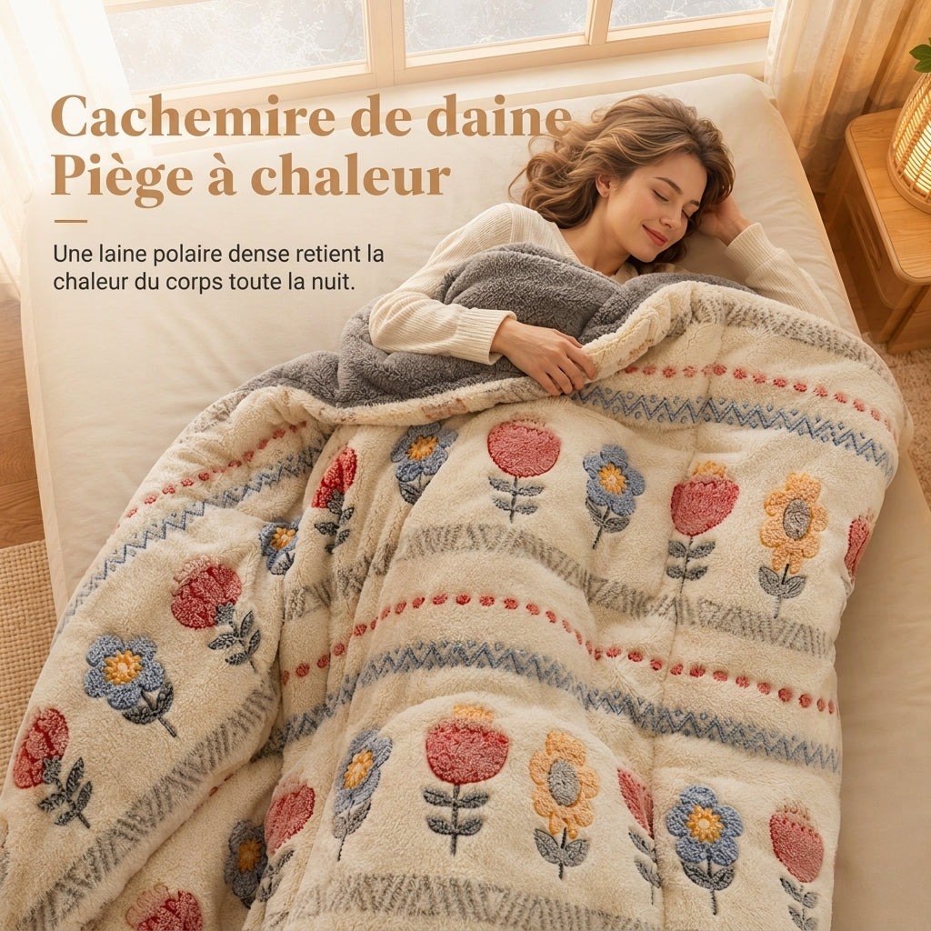 ⏳ Réduction de 50% pour une durée limitée ⏰🛌 Couette en molleton Sherpa double face – Couette d'hiver épaisse et chaude, texture velours douce | Literie de chambre confortable pour un confort ultime ❄️