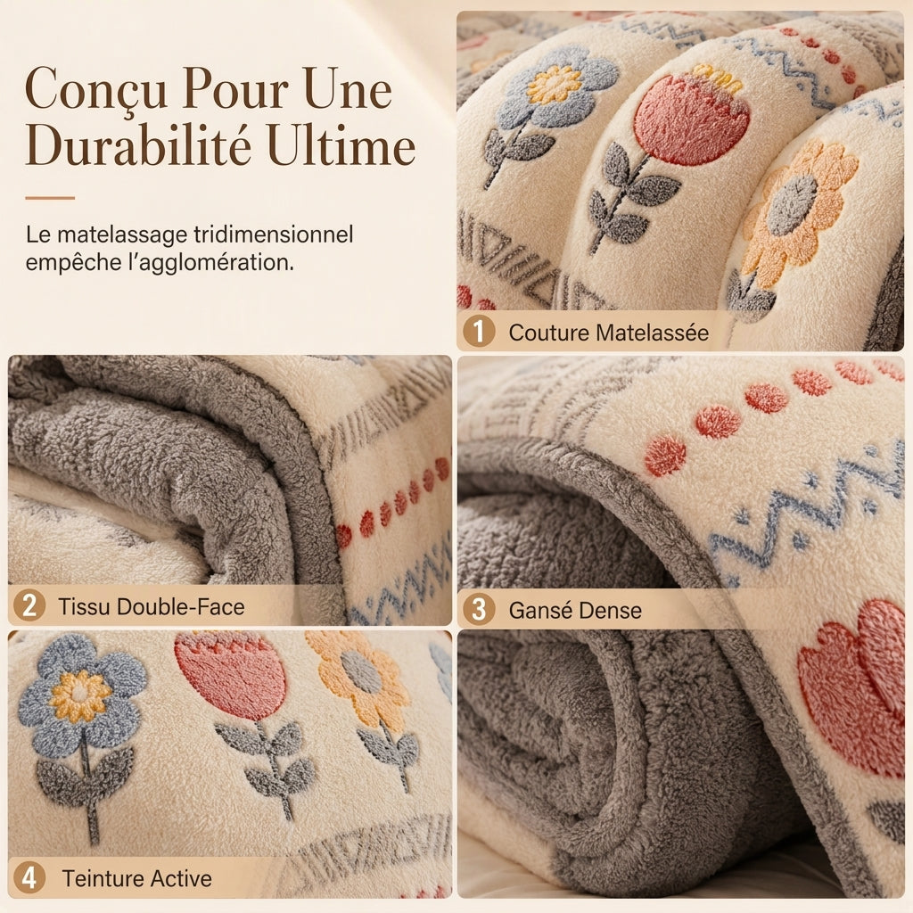⏳ Réduction de 50% pour une durée limitée ⏰🛌 Couette en molleton Sherpa double face – Couette d'hiver épaisse et chaude, texture velours douce | Literie de chambre confortable pour un confort ultime ❄️