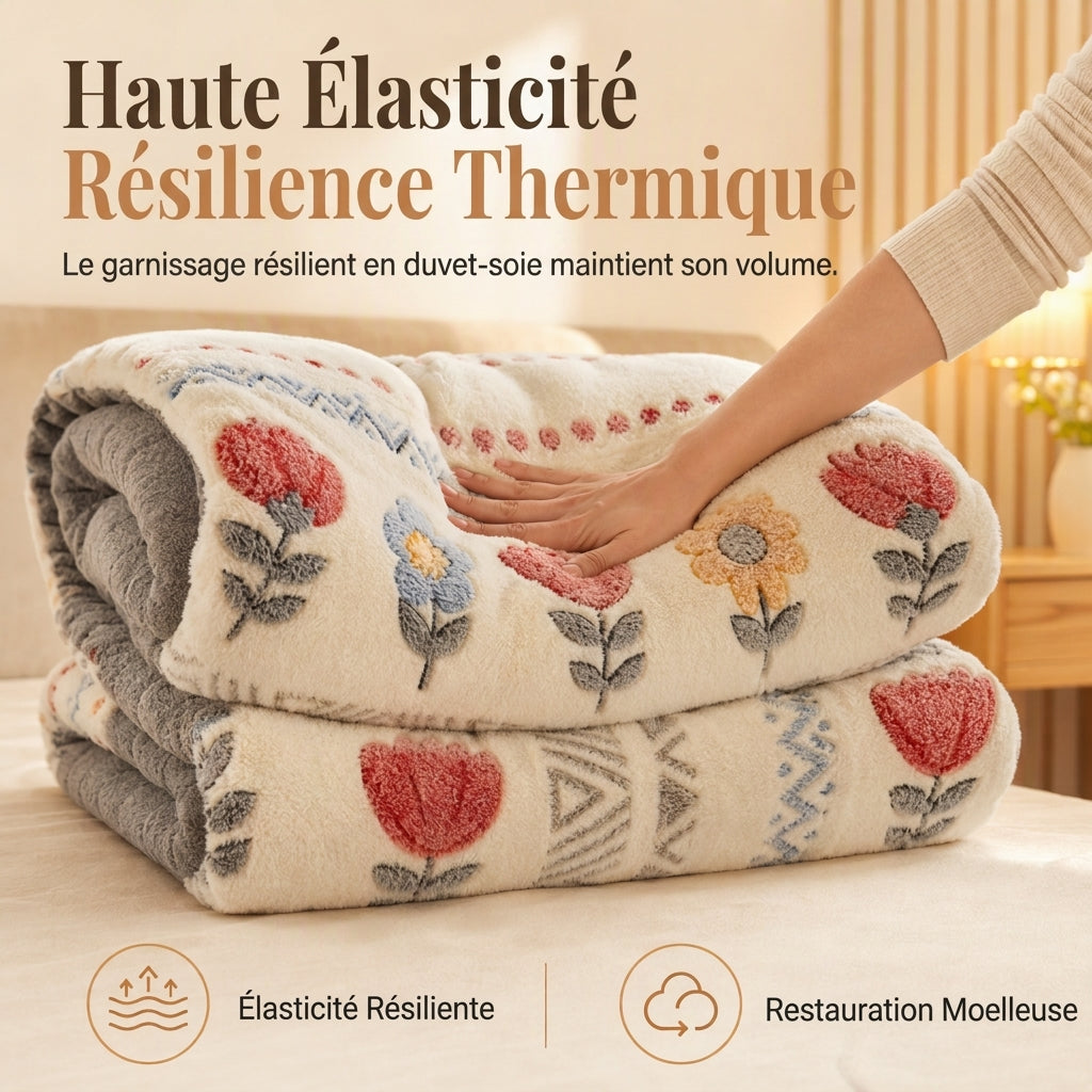 ⏳ Réduction de 50% pour une durée limitée ⏰🛌 Couette en molleton Sherpa double face – Couette d'hiver épaisse et chaude, texture velours douce | Literie de chambre confortable pour un confort ultime ❄️