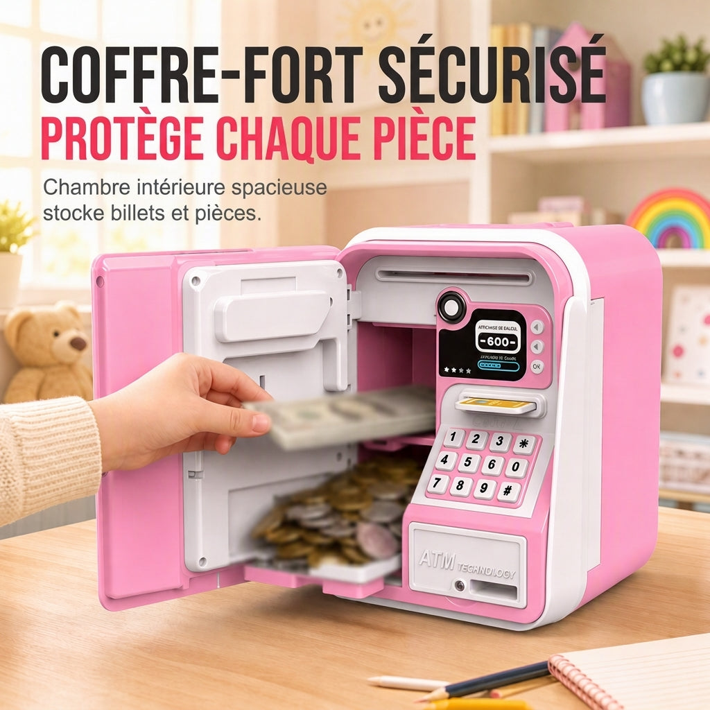 📢📢 -50% !! ⏰✨ Tiroir-caisse électronique pour enfants, tirelire intelligente jouet