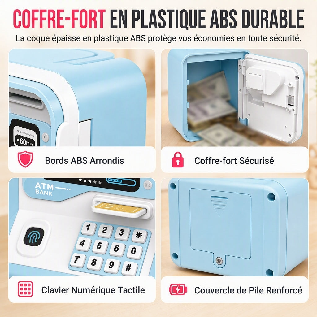 📢📢 -50% !! ⏰✨ Tiroir-caisse électronique pour enfants, tirelire intelligente jouet