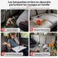 Plateau de voyage pour siège auto enfant, bureau d'activités avec planche à dessin sur les genoux et sac organisateur de rangement suspendu pour dossier de poussette