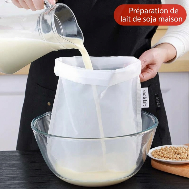 Sac filtre à aliments haute densité pour usage culinaire