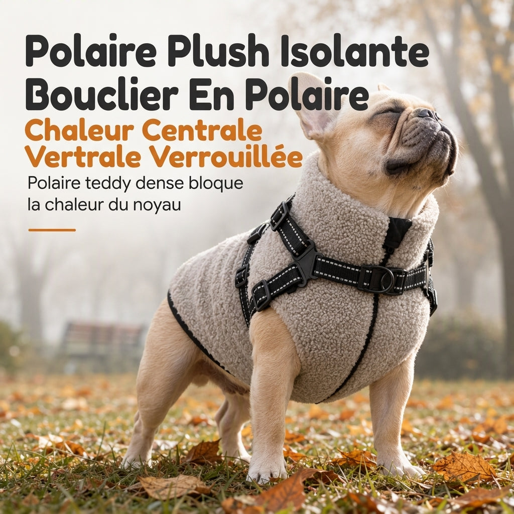 Manteau pour chien d'hiver chaud avec bandes réfléchissantes et harnais, adapté aux chiens de petite et moyenne taille