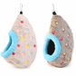⚡Hamac nid d'oiseau en coton suspendu – Cave chaude à double couche de polaire pour petits oiseaux ✨