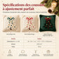 ⏳🔥OFFRE LIMITÉE : -50% ! ⏰Housse de coussin décorative sapin de Noël brodé avec nœud (45x45cm) | Pour canapé de salon🎄🧸