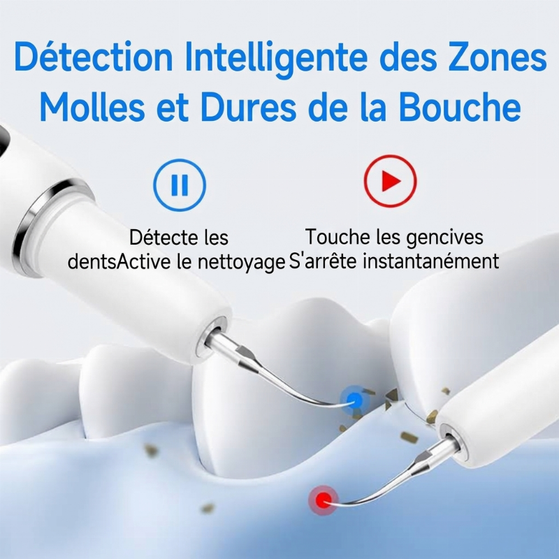 Set de nettoyeur de dents à ultrasons portable et de détartreur dentaire