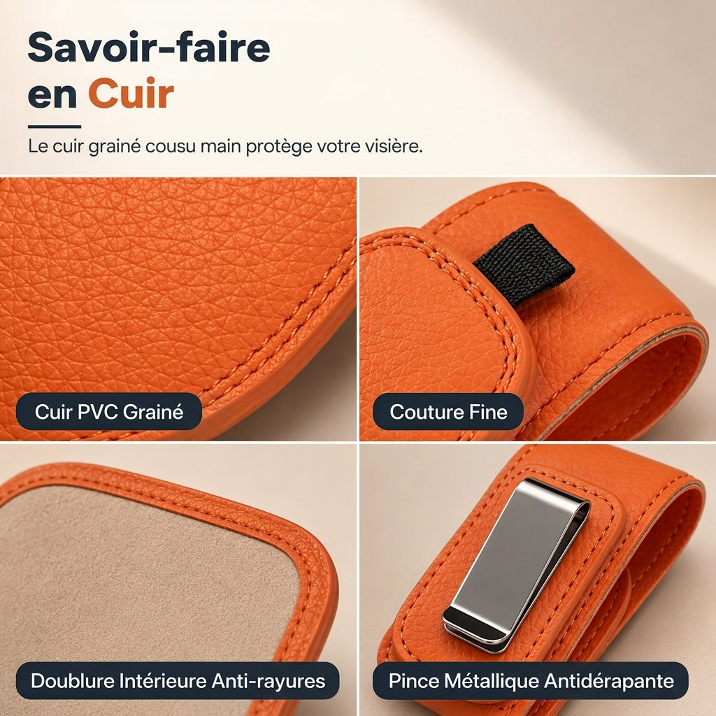 Support double clip pour lunettes de voiture, fixation pour lunettes et clip pour cartes et tickets