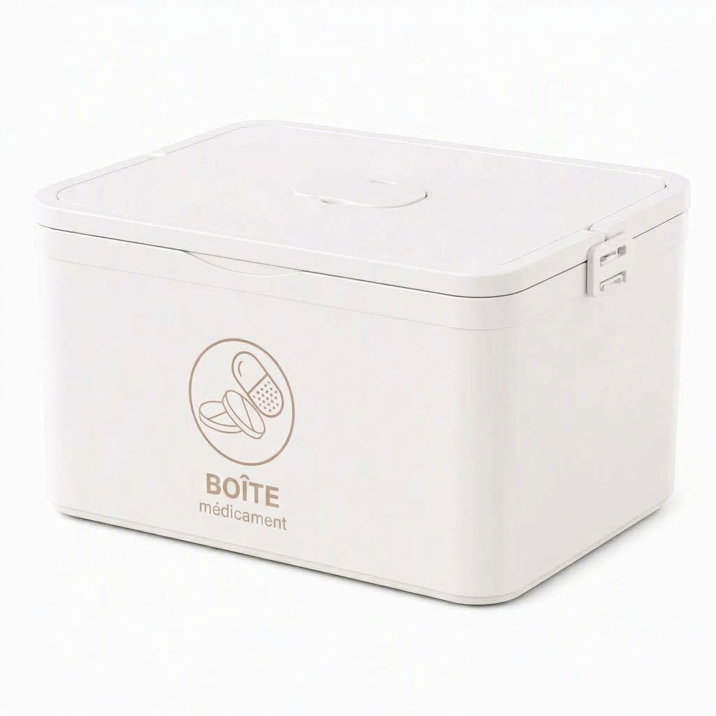 🎁 Nouveautés 2026 : -50 % 💥 Grande boîte de rangement pour médicaments en plastique avec compartiments séparés à plusieurs niveaux, boîte de rangement portable pour premiers secours d'urgence familiale 💊📦