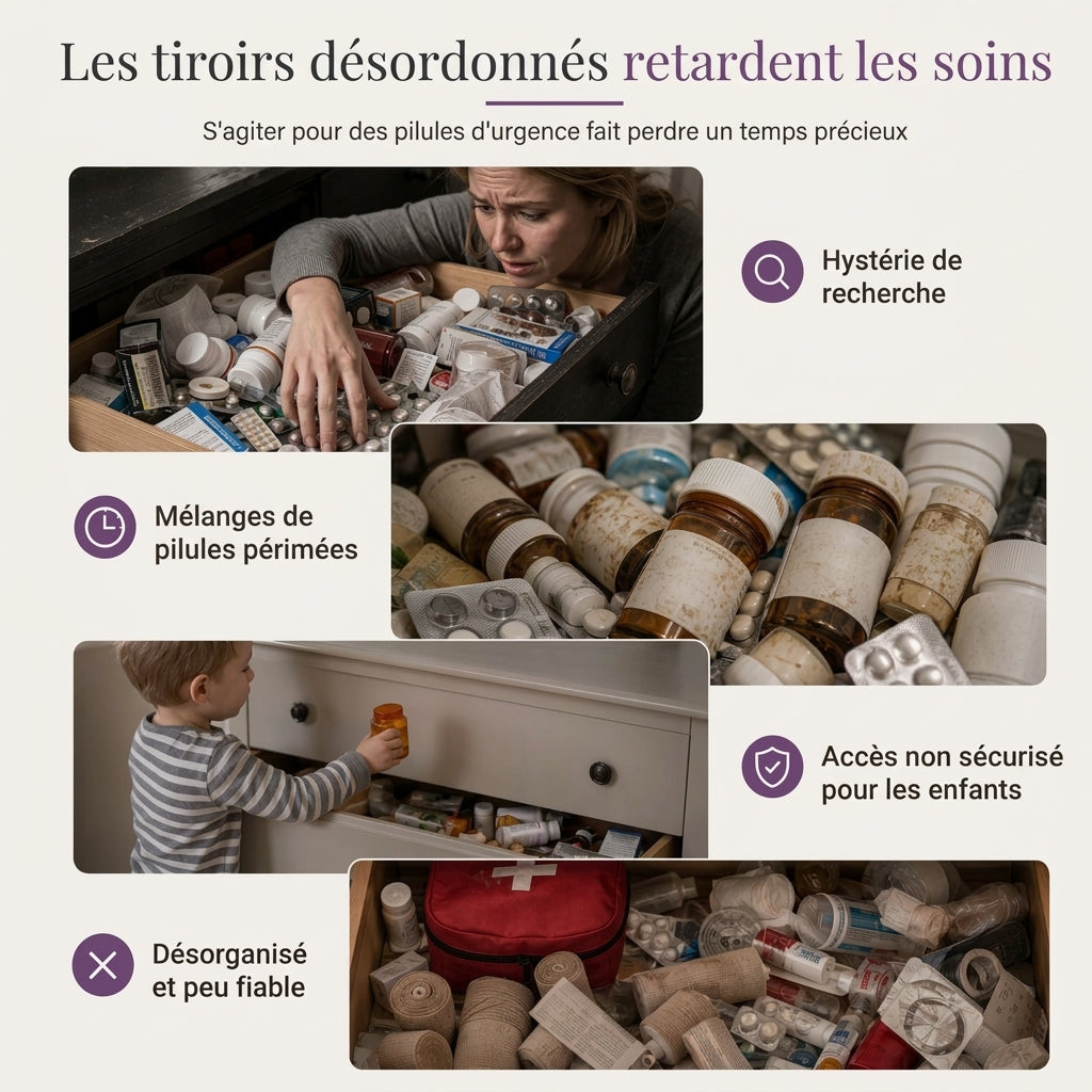 🎁 Nouveautés 2026 : -50 % 💥 Grande boîte de rangement pour médicaments en plastique avec compartiments séparés à plusieurs niveaux, boîte de rangement portable pour premiers secours d'urgence familiale 💊📦