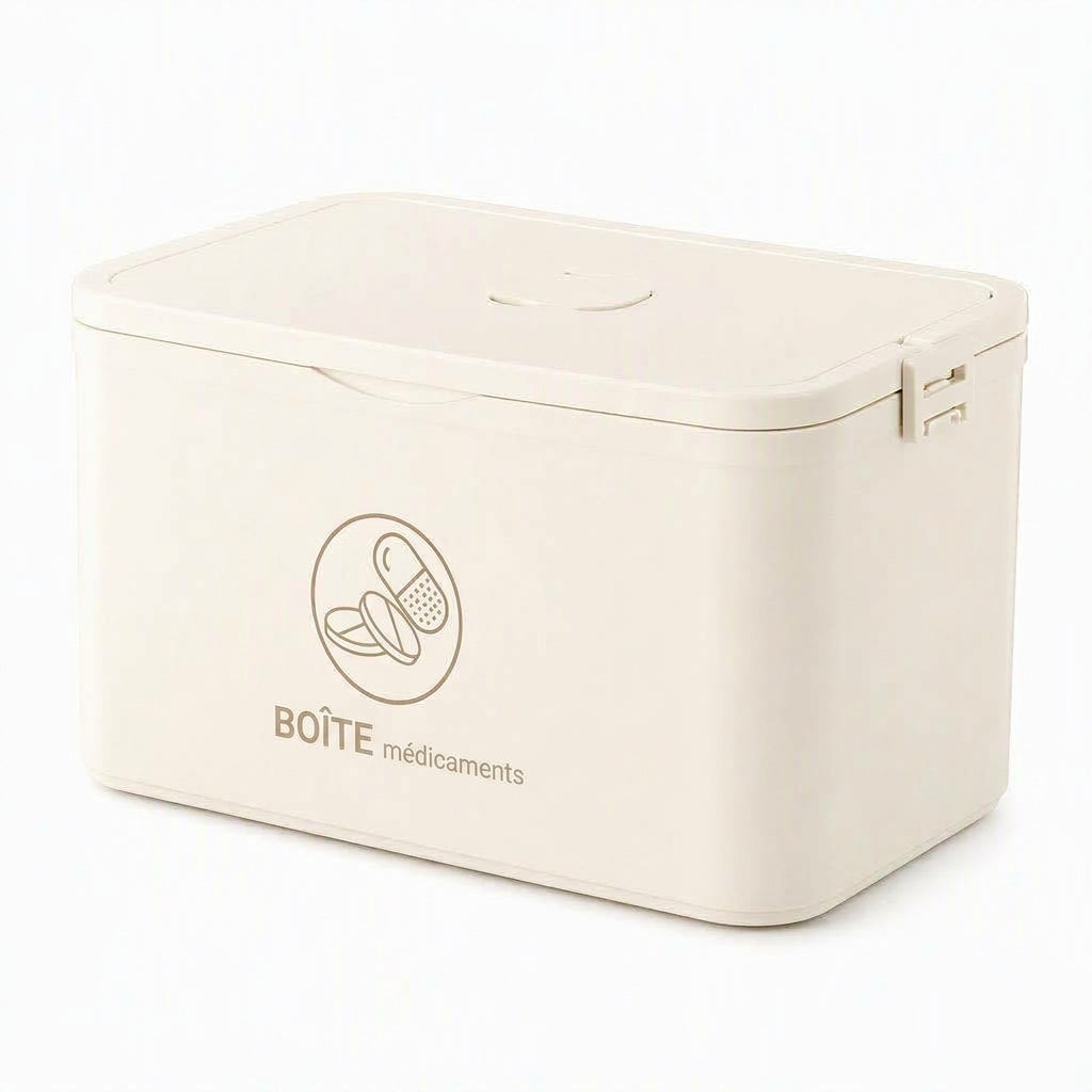 🎁 Nouveautés 2026 : -50 % 💥 Grande boîte de rangement pour médicaments en plastique avec compartiments séparés à plusieurs niveaux, boîte de rangement portable pour premiers secours d'urgence familiale 💊📦