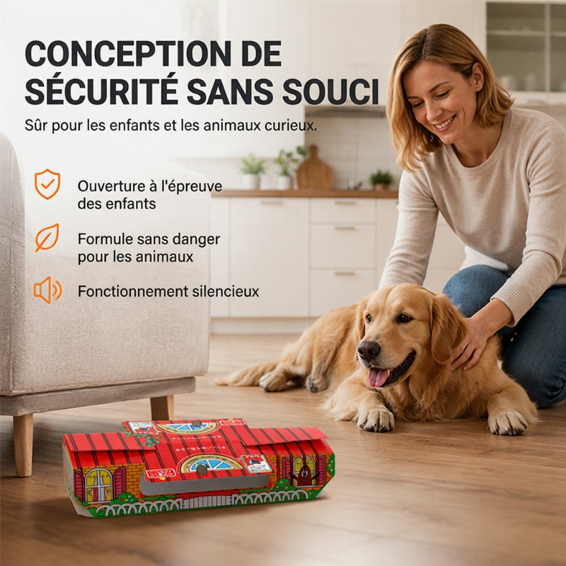 Piège à cafards professionnel non toxique en forme de maison
