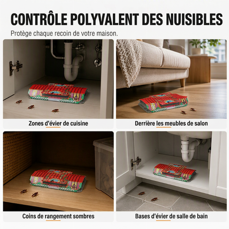 Piège à cafards professionnel non toxique en forme de maison