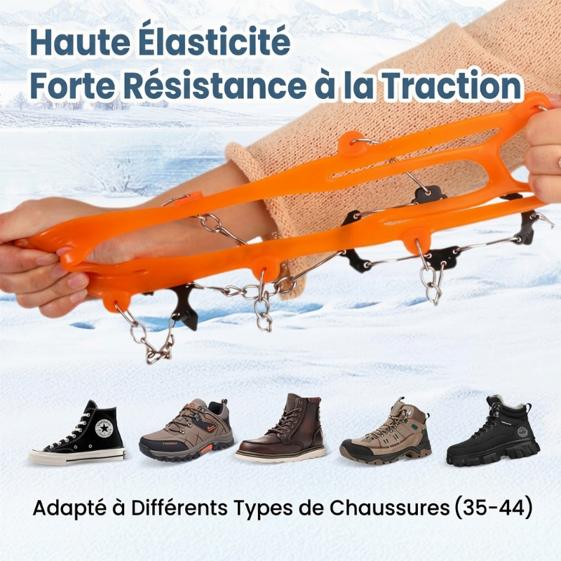 Crampons antidérapants pour chaussures et bottes de plein air