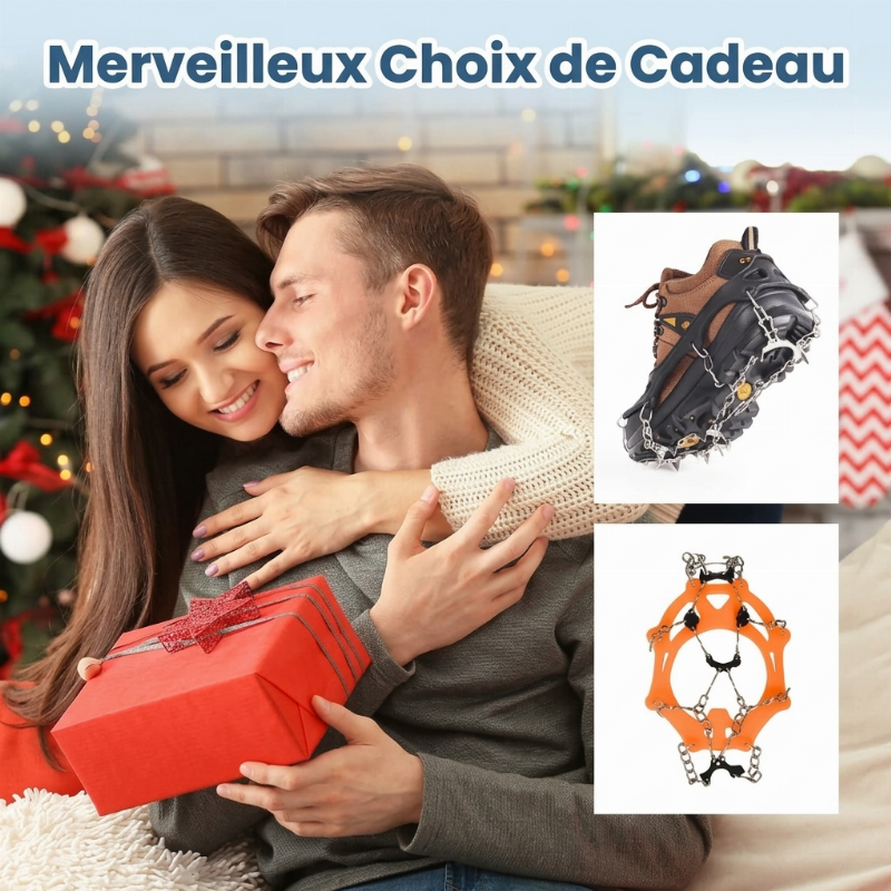 Crampons antidérapants pour chaussures et bottes de plein air
