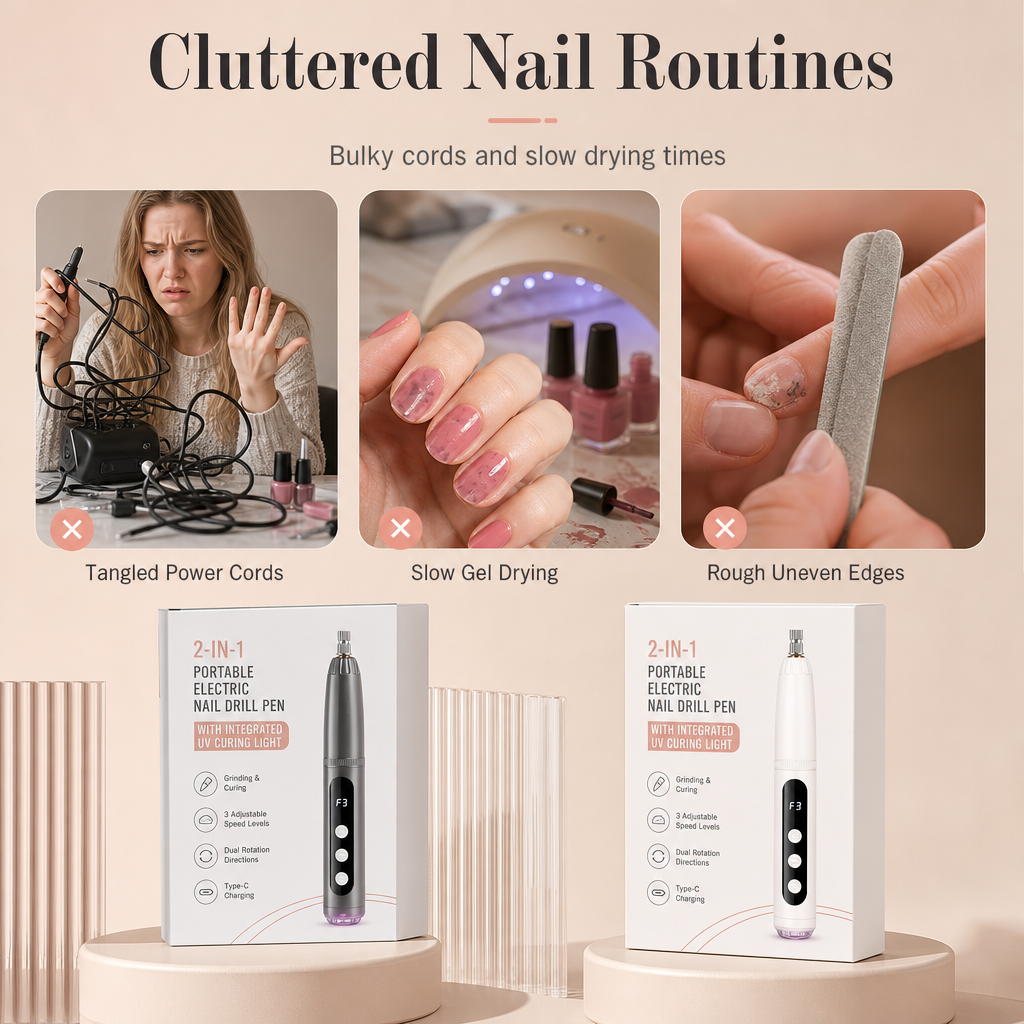 💅 PROMO FLASH : 50% DE RÉDUCTION ! Ponceuse à Ongles Électrique Sans Fil – Moteur Silencieux Haute Précision, Vitesse Réglable & Batterie Rechargeable USB for une Manucure Professionnelle à Domicile ✨💆‍♀️