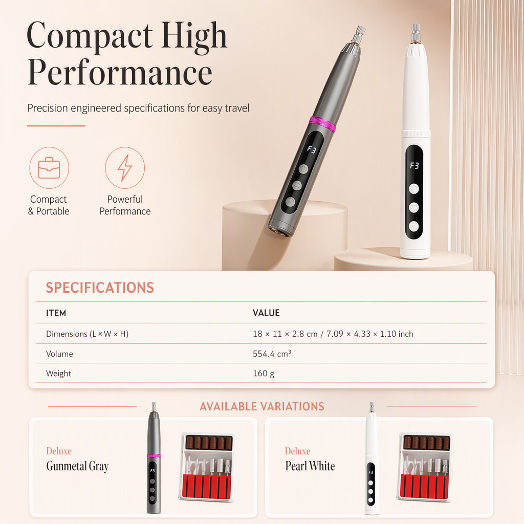 💅 PROMO FLASH : 50% DE RÉDUCTION ! Ponceuse à Ongles Électrique Sans Fil – Moteur Silencieux Haute Précision, Vitesse Réglable & Batterie Rechargeable USB for une Manucure Professionnelle à Domicile ✨💆‍♀️
