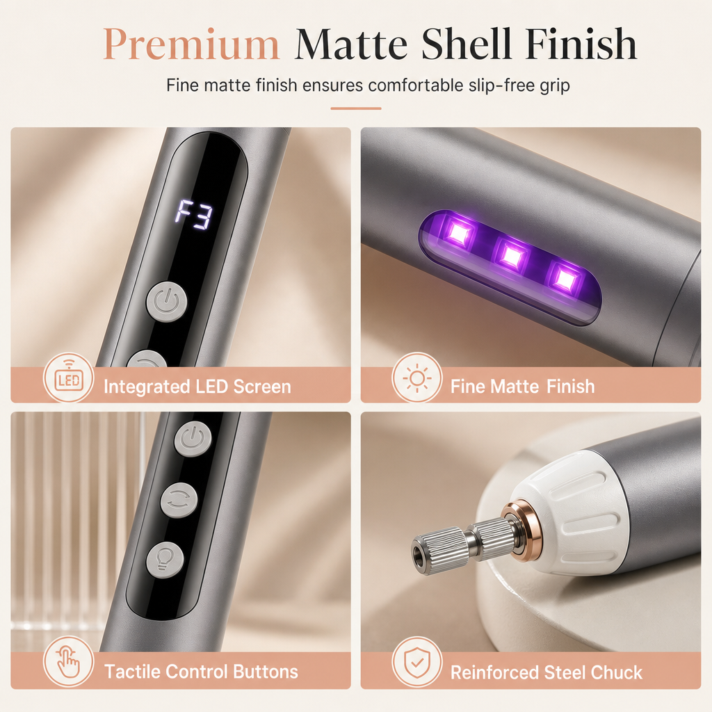 💅 PROMO FLASH : 50% DE RÉDUCTION ! Ponceuse à Ongles Électrique Sans Fil – Moteur Silencieux Haute Précision, Vitesse Réglable & Batterie Rechargeable USB for une Manucure Professionnelle à Domicile ✨💆‍♀️