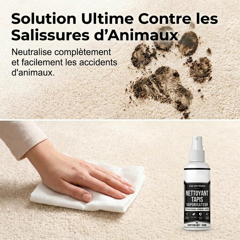 Spray nettoyant pour tapis à nettoyage en profondeur