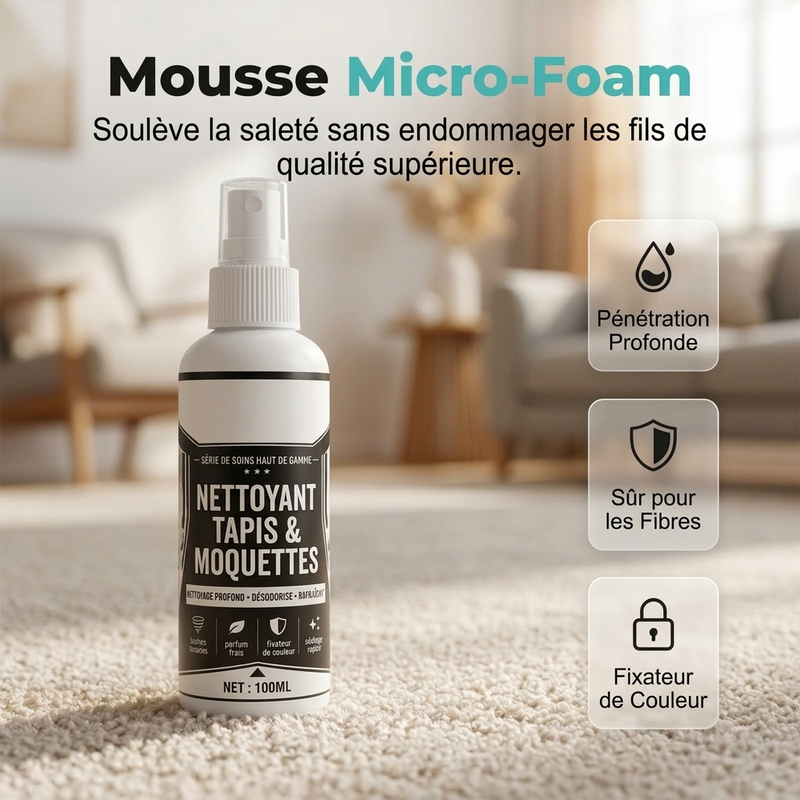 Spray nettoyant pour tapis à nettoyage en profondeur
