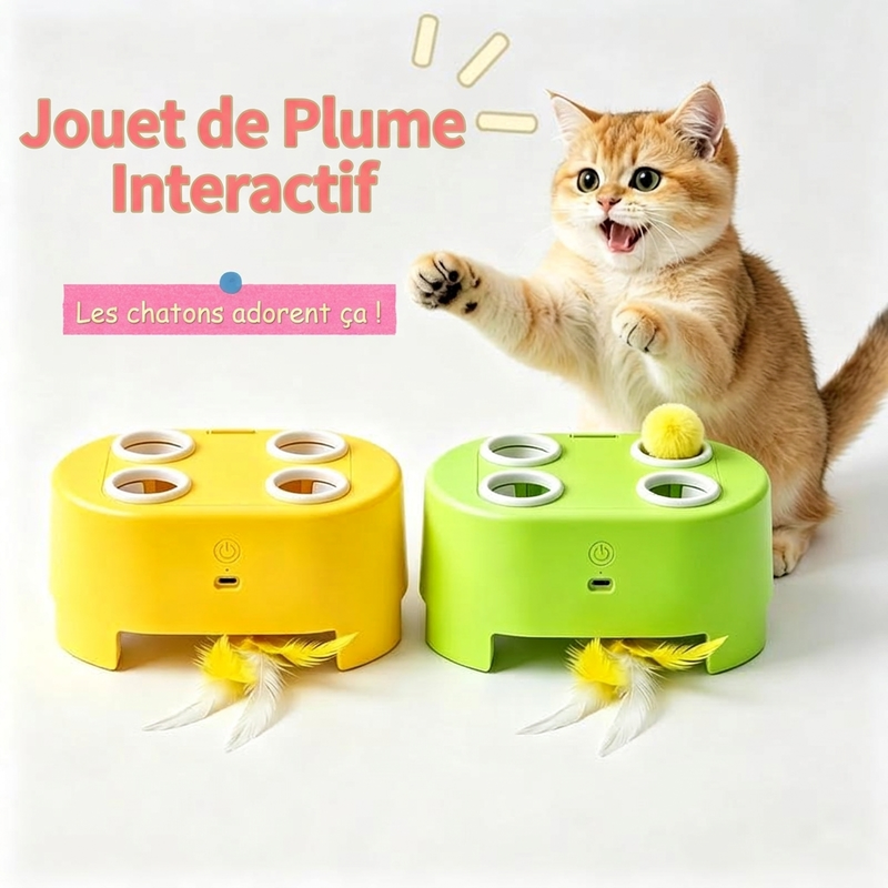 Jouet pour chat électrique interactif Whack-a-Mole