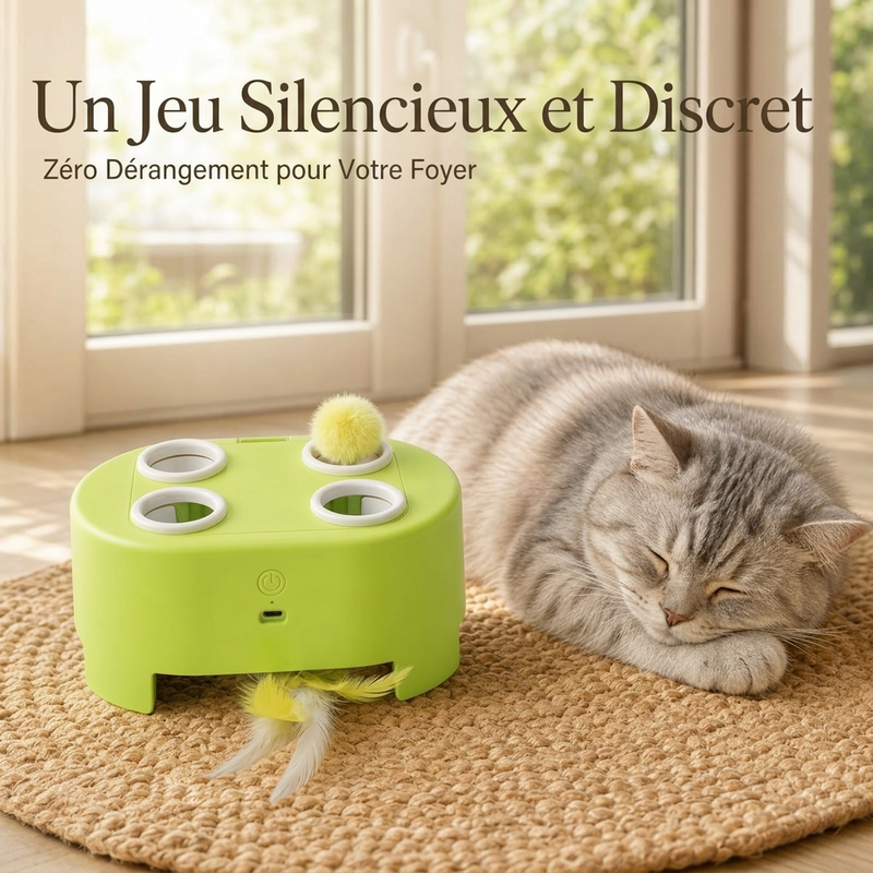 Jouet pour chat électrique interactif Whack-a-Mole
