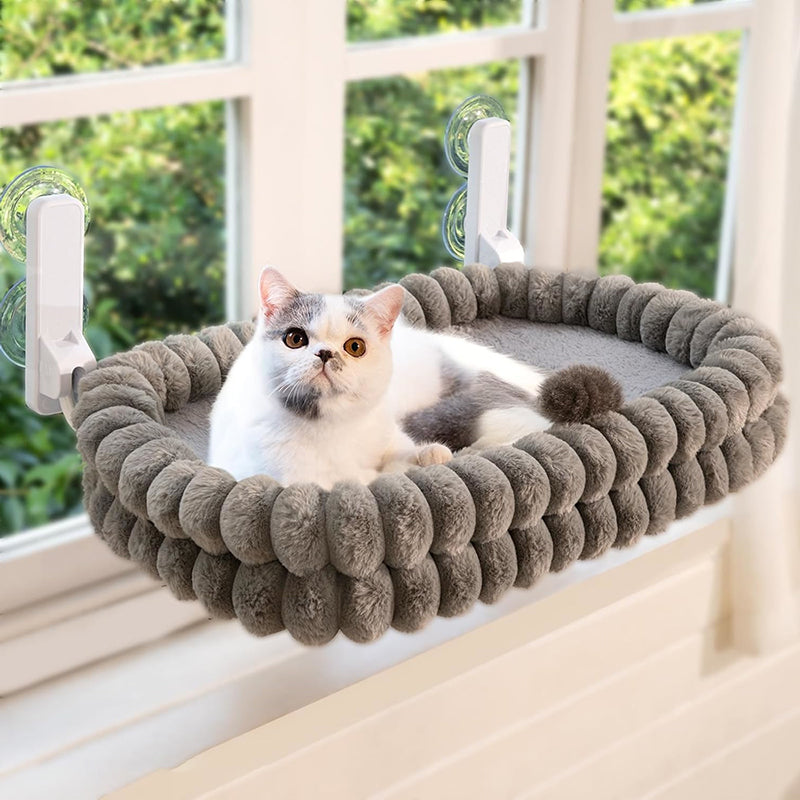 Hamac de fenêtre pliable pour chat avec ventouses
