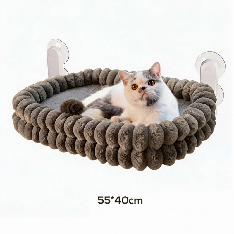 Hamac de fenêtre pliable pour chat avec ventouses