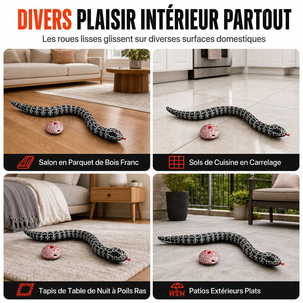 Jouet serpent électrique à détection intelligente avec évitement d'obstacles, jouet farceur interactif en forme de bungare fascié pour enfants