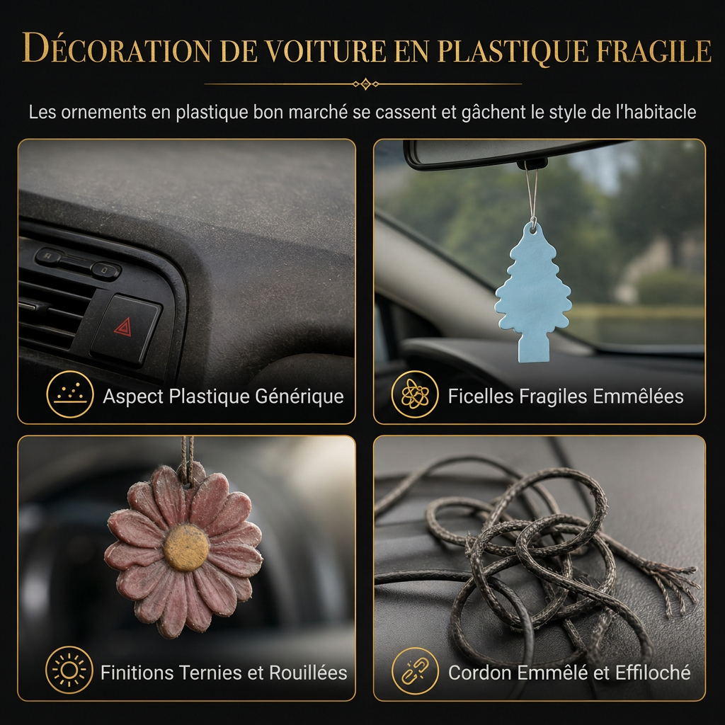 ⏳Offre à durée limitée : -50 % ⏰ Ornement de suspension pour voiture avec médaillon arabe en acier inoxydable 🏷️– Pendentif pour rétroviseur auto avec chaîne en verre bleu 🚗