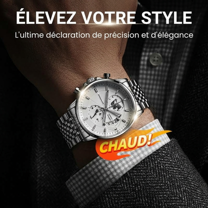 Montre à quartz pour homme, étanche et lumineuse