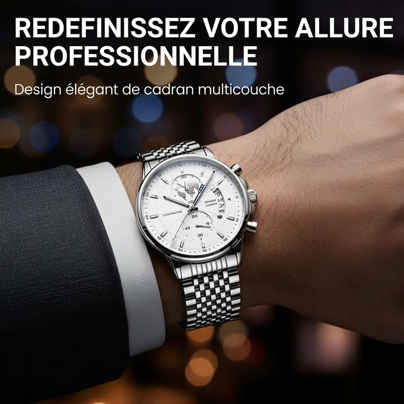 Montre à quartz pour homme, étanche et lumineuse