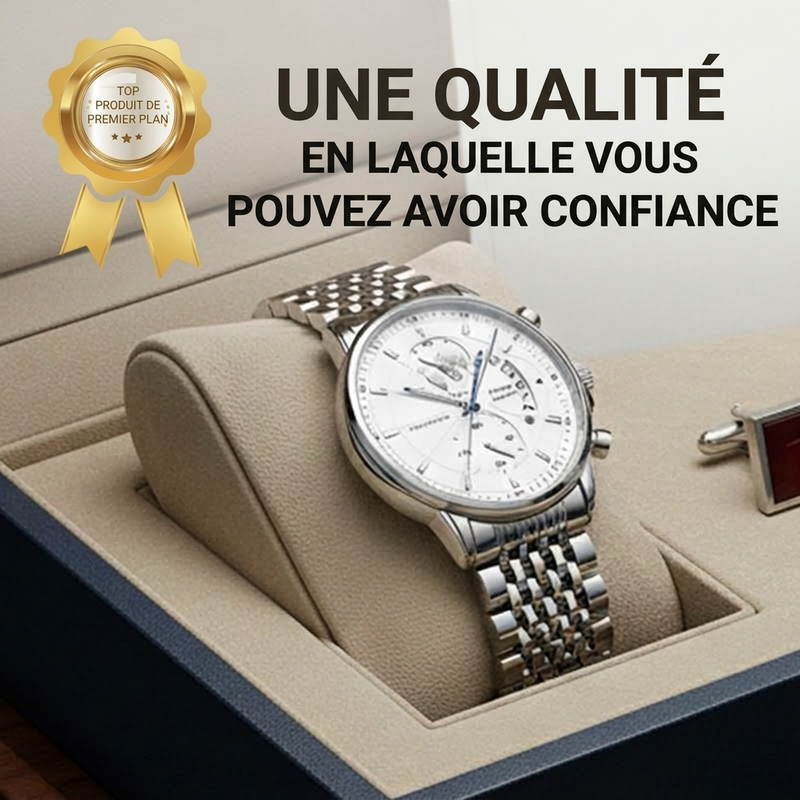 Montre à quartz pour homme, étanche et lumineuse