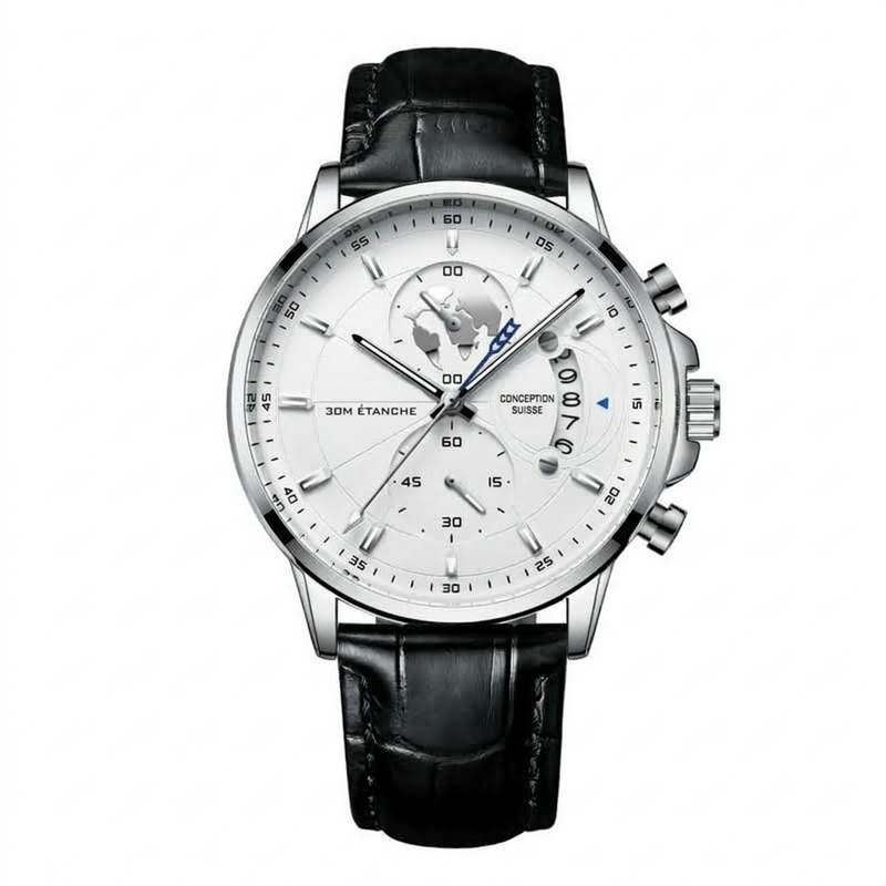 Montre à quartz pour homme, étanche et lumineuse