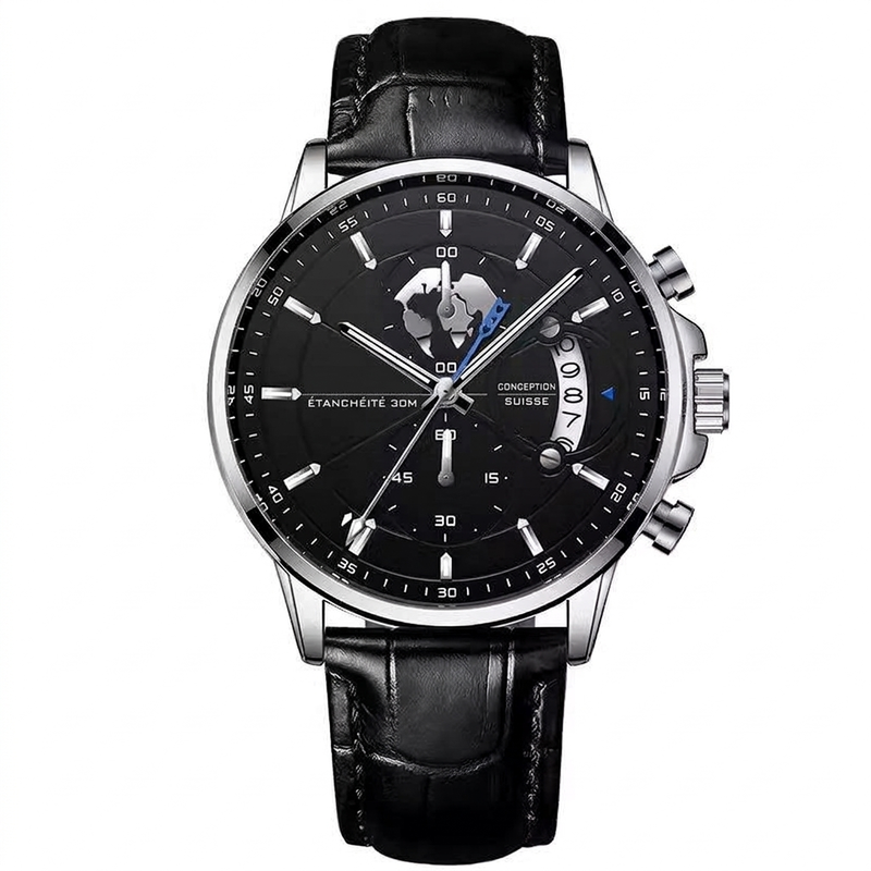 Montre à quartz pour homme, étanche et lumineuse