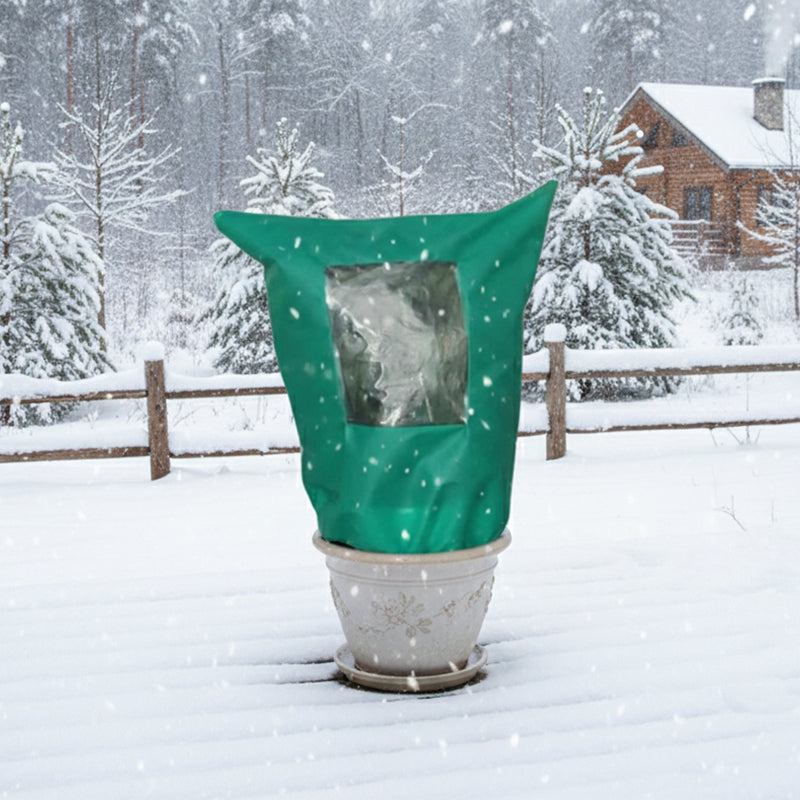 Housse de protection hivernale pour plantes anti-gel avec fermeture éclair et cordon de serrage