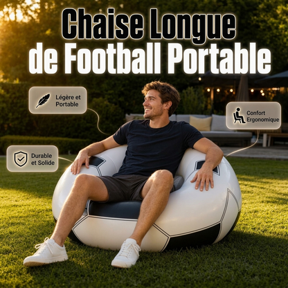 ⏳🔥 OFFRE LIMITÉE : -50 % ! ⏰⚽ Canapé gonflable en PVC en forme de ballon de football 🛋️ – Design ludique sur le thème du football, transat durable et portable idéal pour la salle de jeux, les fêtes, la chambre à coucher et les soirs de match ✨