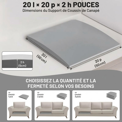Support pour coussin de canapé pour siège affaissé