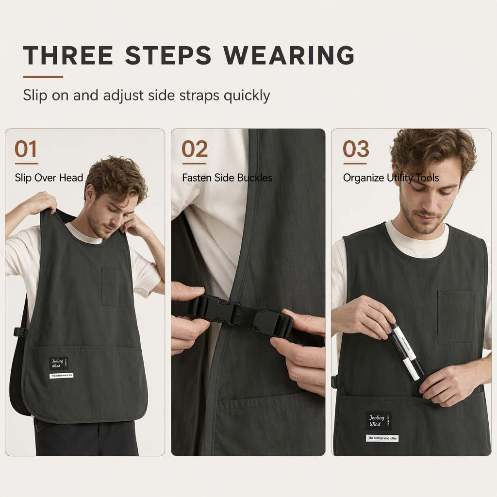 🧑🍳☕ PROMO FLASH : 50% DE RÉDUCTION ! Tablier-Gilet Ergonomique Imperméable & Anti-Graisse – Épaules Déchargeables, Poches Multiples & Sangles Réglables for un Confort Total Sans Pression sur le Cou ✨