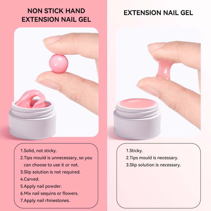💅 Gel Solide pour Extension d'Ongles — Texture Non Collante, Longue Tenue 3+ Semaines & Sculpture Facile ✨