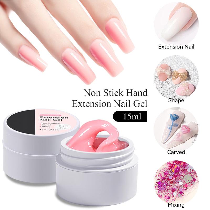 💅 Gel Solide pour Extension d'Ongles — Texture Non Collante, Longue Tenue 3+ Semaines & Sculpture Facile ✨