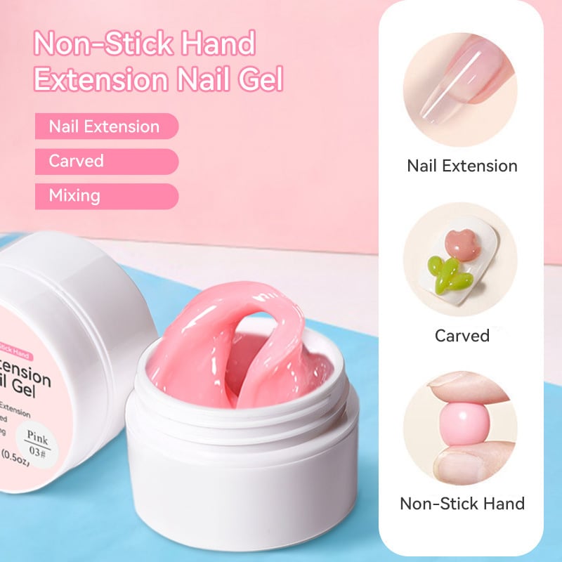💅 Gel Solide pour Extension d'Ongles — Texture Non Collante, Longue Tenue 3+ Semaines & Sculpture Facile ✨