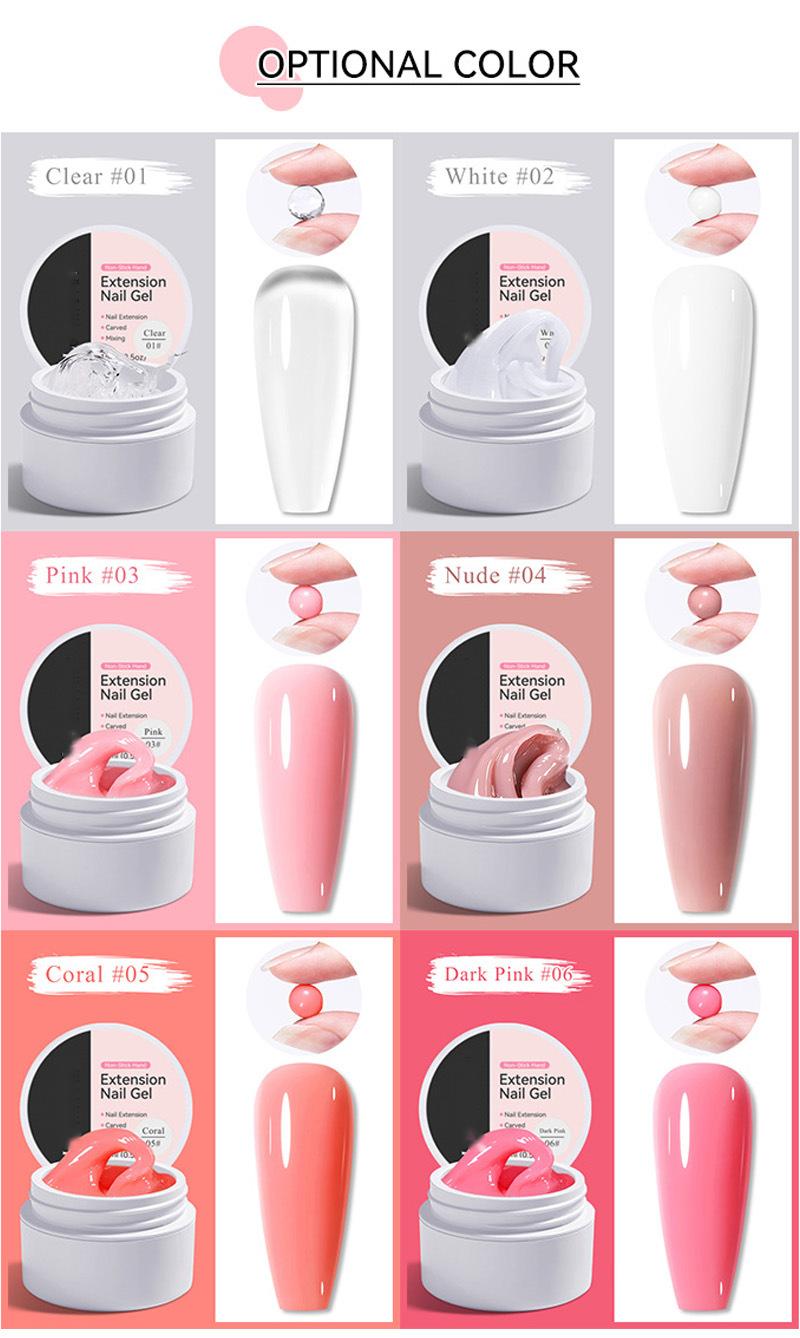 💅 Gel Solide pour Extension d'Ongles — Texture Non Collante, Longue Tenue 3+ Semaines & Sculpture Facile ✨
