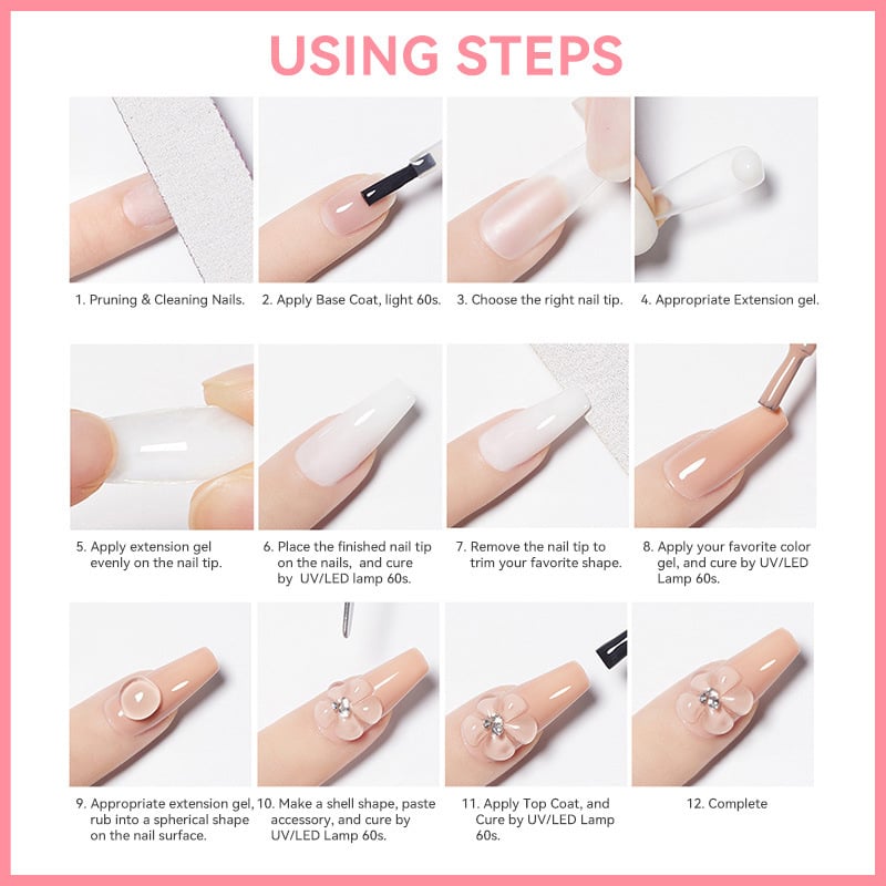 💅 Gel Solide pour Extension d'Ongles — Texture Non Collante, Longue Tenue 3+ Semaines & Sculpture Facile ✨