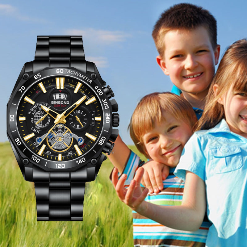 ⌚ PROMO FLASH : 50% DE RÉDUCTION ! Montre Homme en Acier Inoxydable – Mouvement Quartz de Haute Précision, Étanchéité 30M & Aiguilles Luminescentes for un Style Élégant du Bureau aux Sorties Décontractées ✨