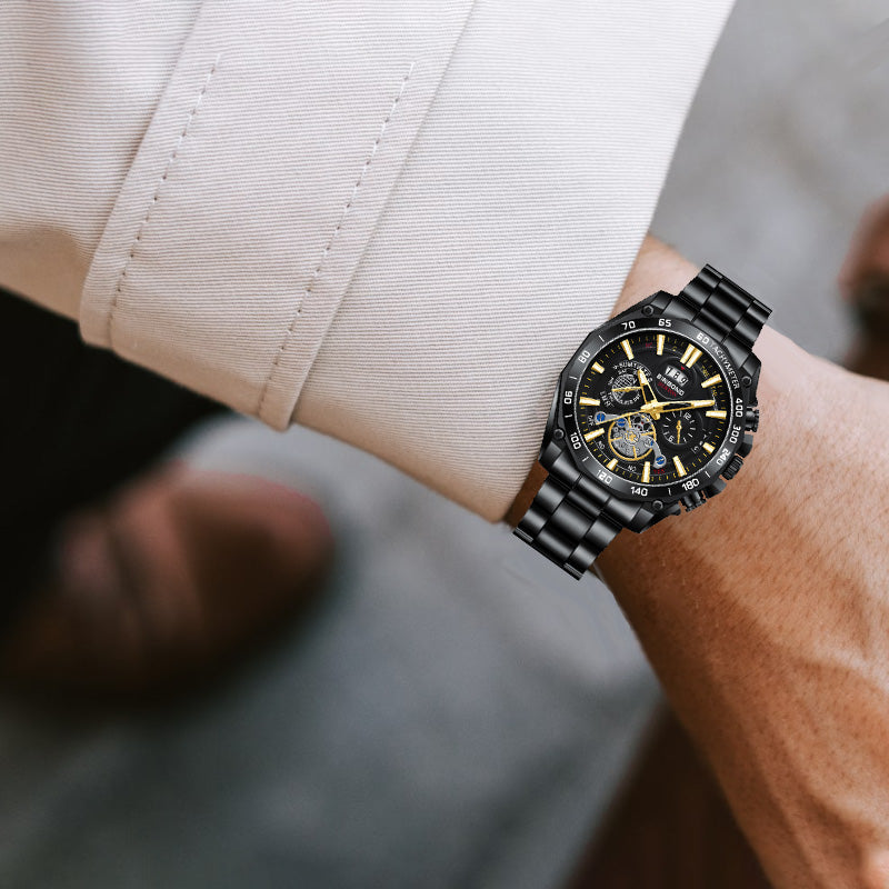 ⌚ PROMO FLASH : 50% DE RÉDUCTION ! Montre Homme en Acier Inoxydable – Mouvement Quartz de Haute Précision, Étanchéité 30M & Aiguilles Luminescentes for un Style Élégant du Bureau aux Sorties Décontractées ✨