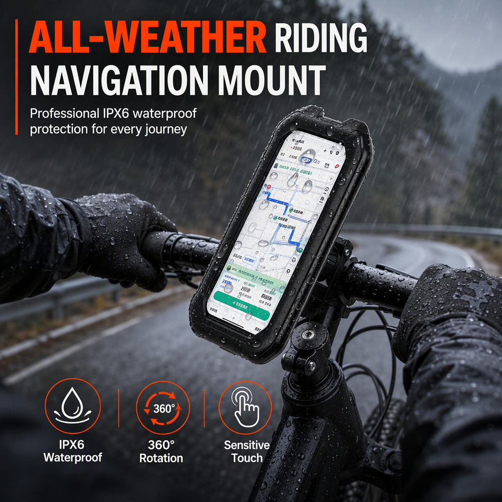 🚲 PROMO -50% ✨ Support Téléphone Étanche Vélo & Moto — IPX6 & Rotation 360° ⚡