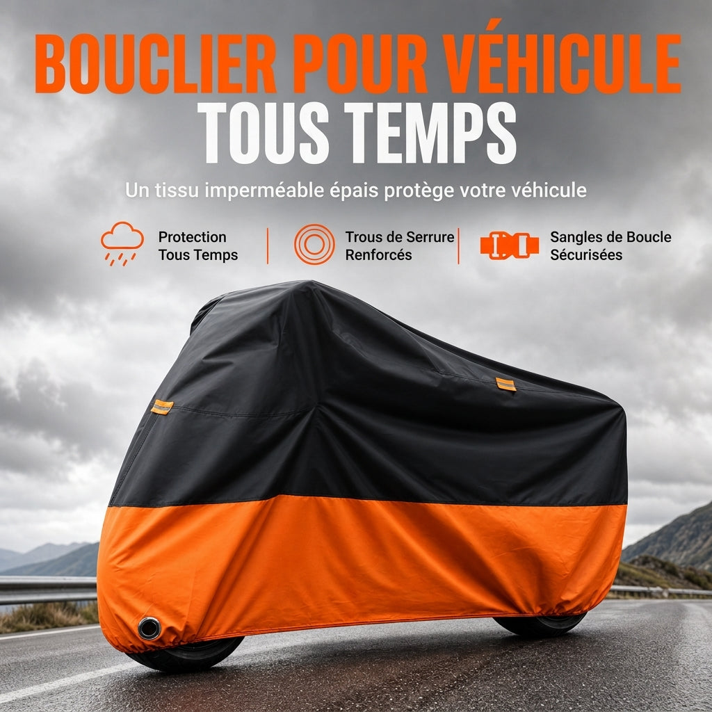 Housse de moto imperméable avec trous pour antivol