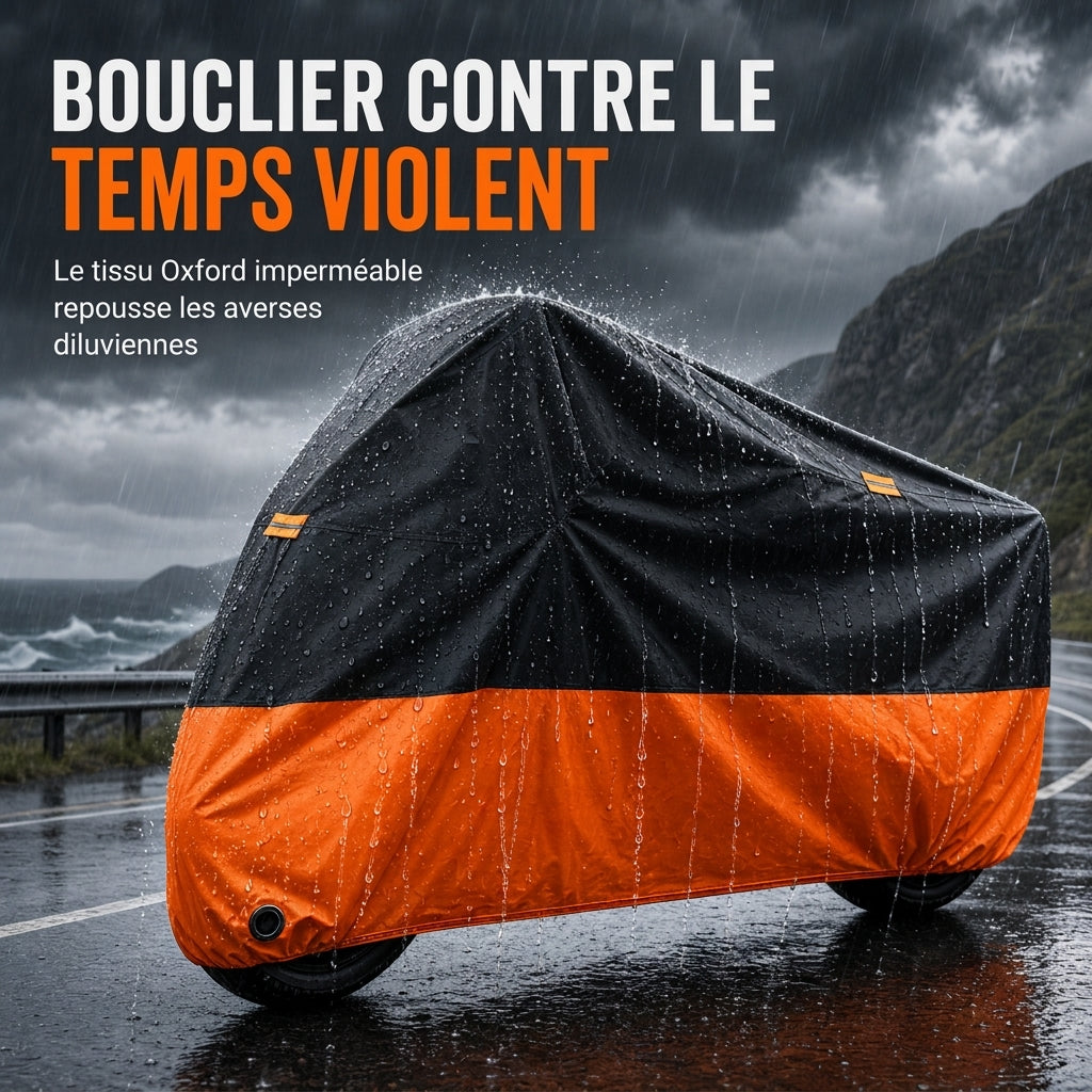 Housse de moto imperméable avec trous pour antivol
