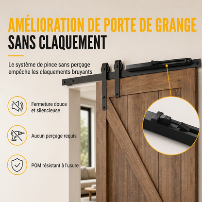 📢📢50% DE RÉDUCTION !! ⏰Mécanisme de fermeture en douceur pour porte coulissanne – Sans perçage, Fermeture silencieuse, Durable ✨